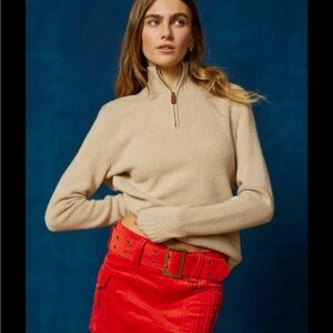 Urban Outfitters Orange Corduroy Belted Miniskirt